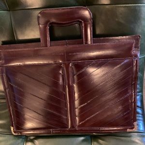 Merlot Eel Skin Briefcase/Attaché Case